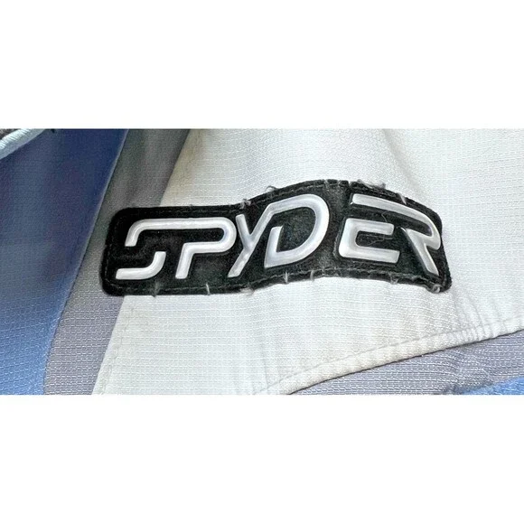 Vintage Spyder Womens Ski Jacket Size 12 Blue White Dermizax-EV X-Static Insulat - Picture 4 of 16